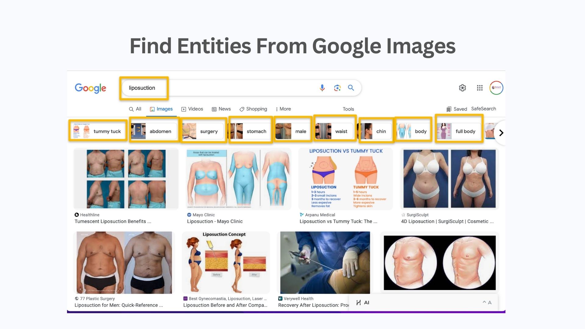 entities from Google images